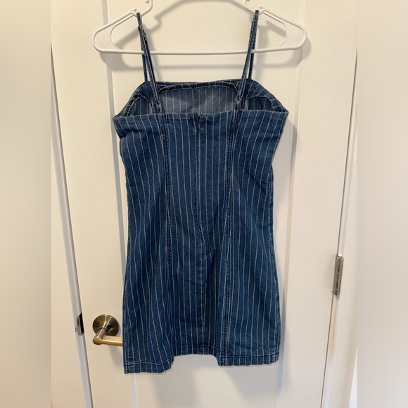 FOREVER 21 Pinstriped Denim Mini Dress size S - Picture 7 of 11